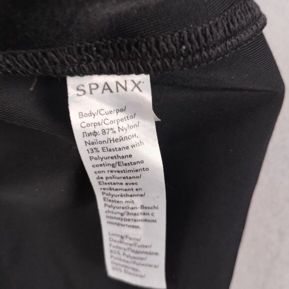 Spanx Faux Leather Leggings Stretch Compression Black Size XL - Picture 10 of 10